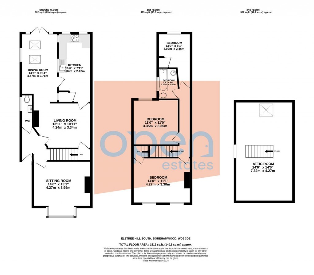 Floorplans For Elstree Hill South, Elstree, Borehamwood