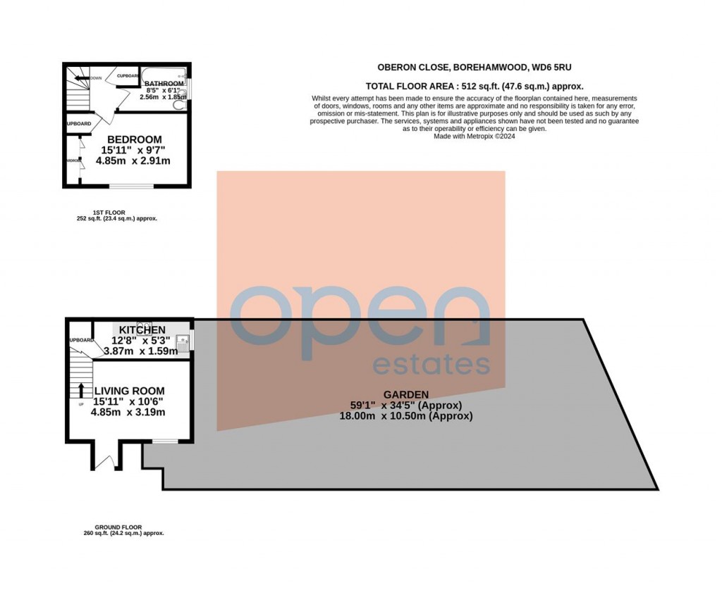Floorplans For Oberon Close, Borehamwood