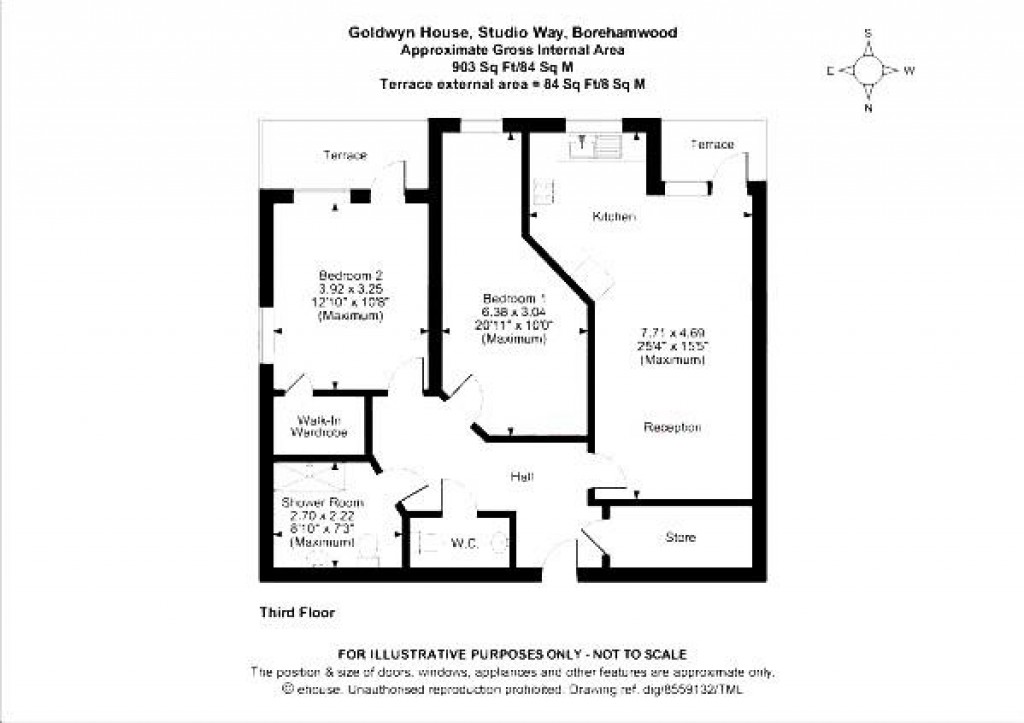 Floorplans For Goldwyn House, StudioWay, Borehamwood