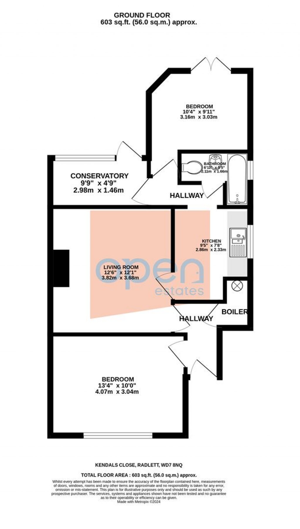 Floorplans For Kendals Close, Radlett