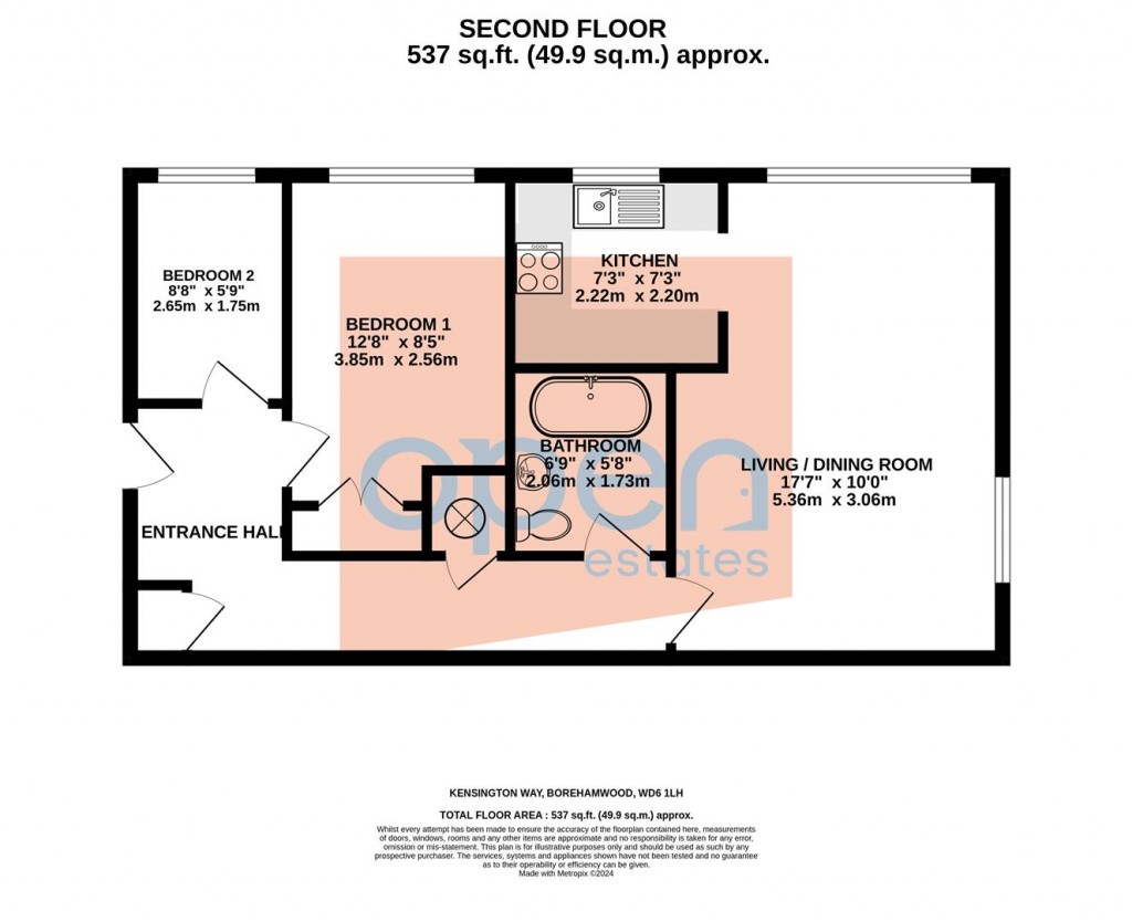 Floorplans For Kensington Way, Borehamwood