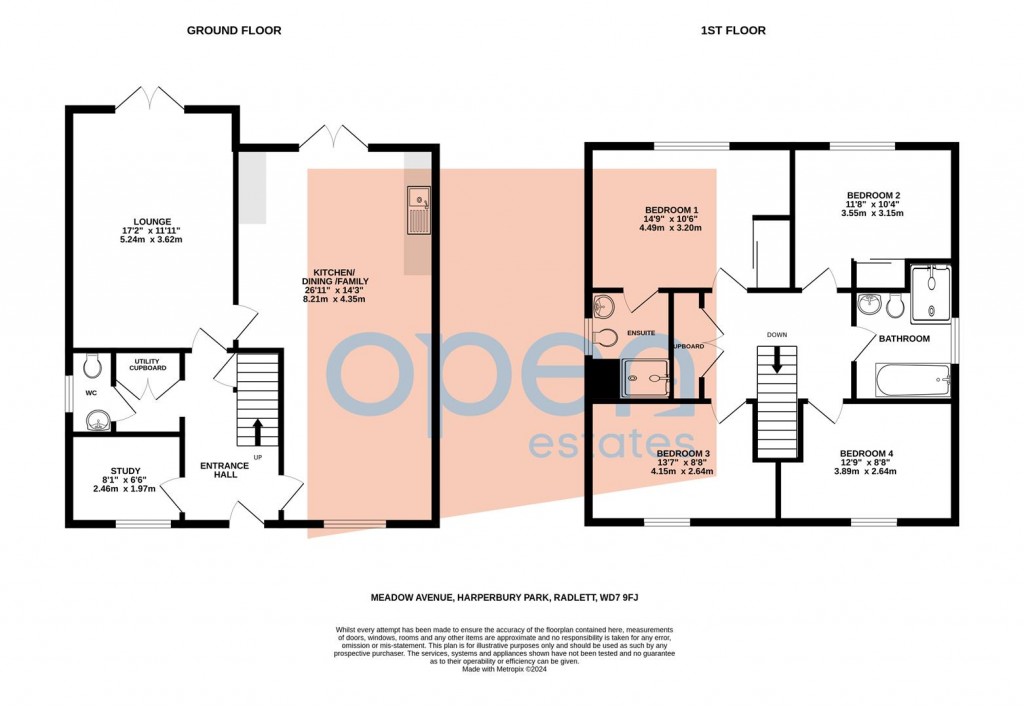 Floorplans For Meadow Avenue, Shenley