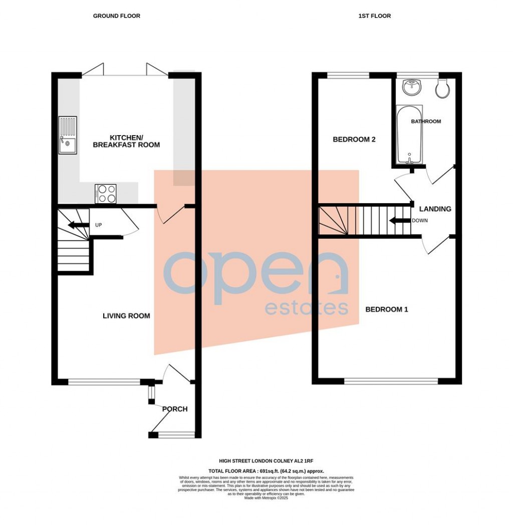 Floorplans For High Street, London Colney